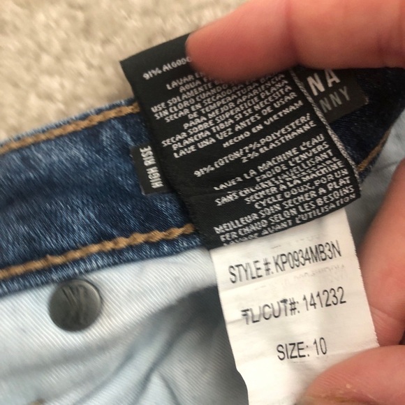 Kut From The Kloth Donna Fab Ab High Waist Raw Hem Ankle Skinny Jeans Size 10 - Picture 11 of 13